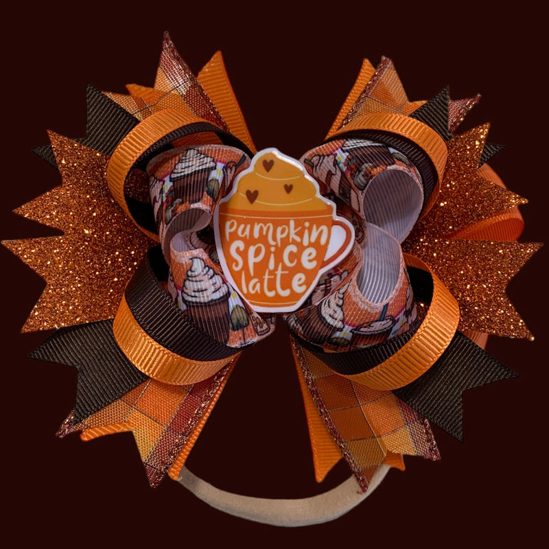 Spice Latte Fall Bow Headband