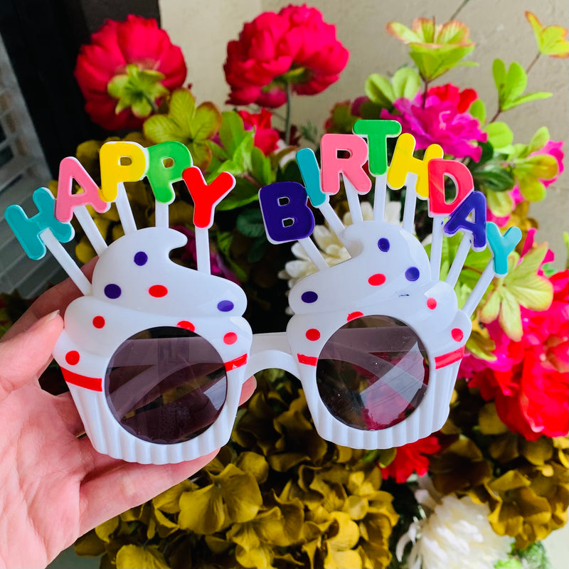 White Birthday Sunglasses