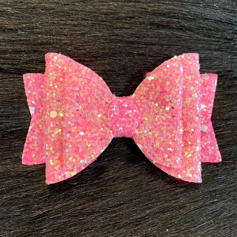 Pink Glitter Bow