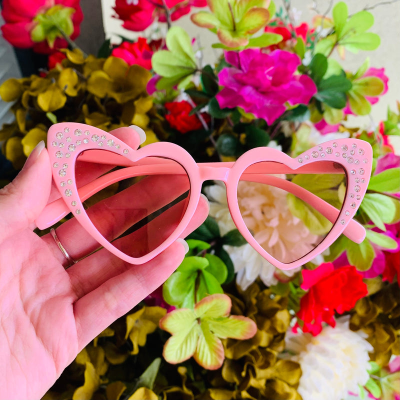 Pink Heart Diamond Sunglasses