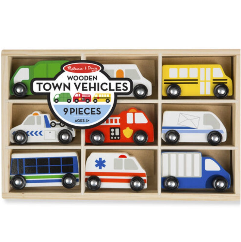 Wooden Town Vehicles Set