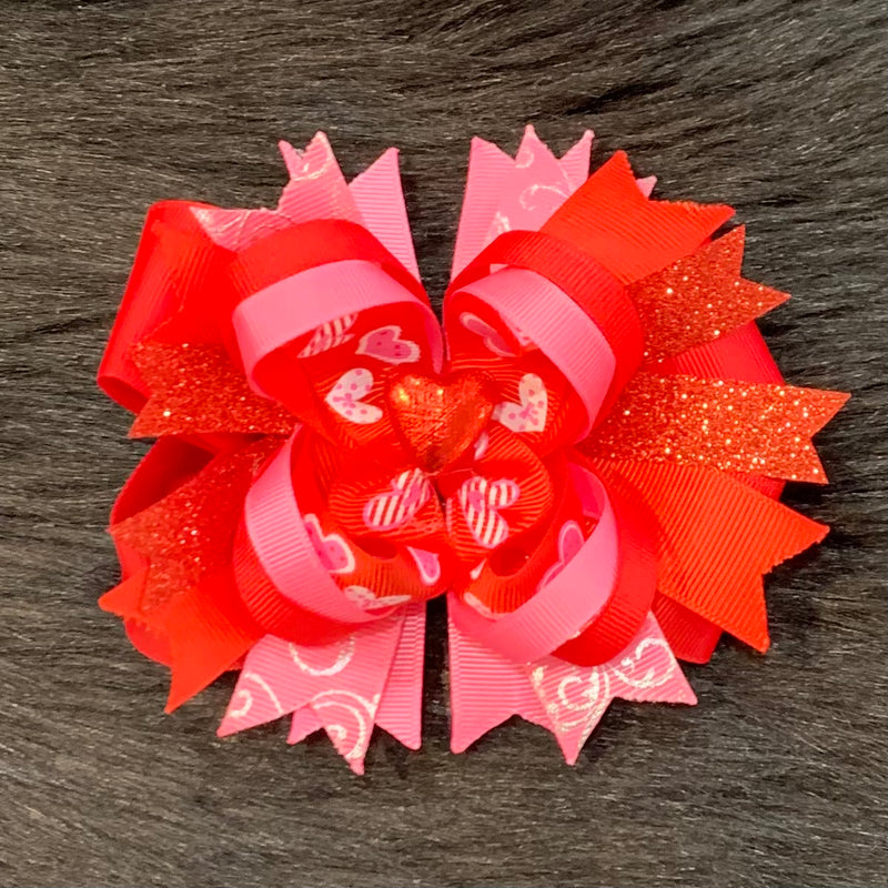 Red and Pink Valentine Bow