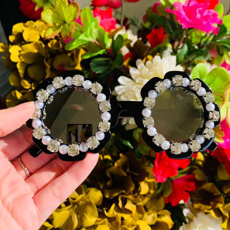 Black, Diamond, and Pearl Sunglasses
