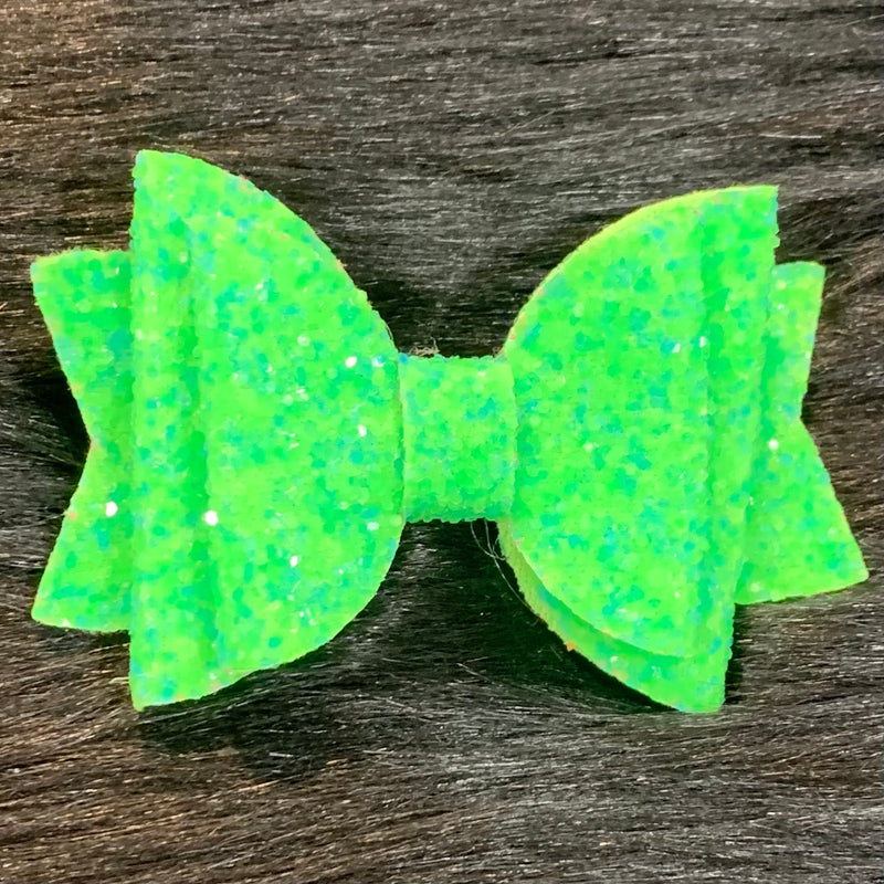 Green Glitter Bow