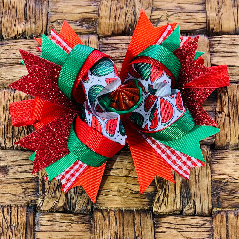 Red Watermelon Bow Headband