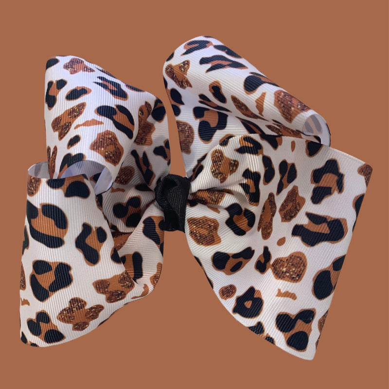 Leopard Large Hair Bow