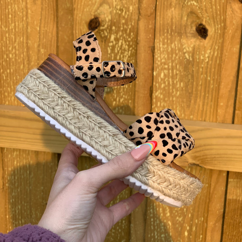 Cheetah Wedge Sandals
