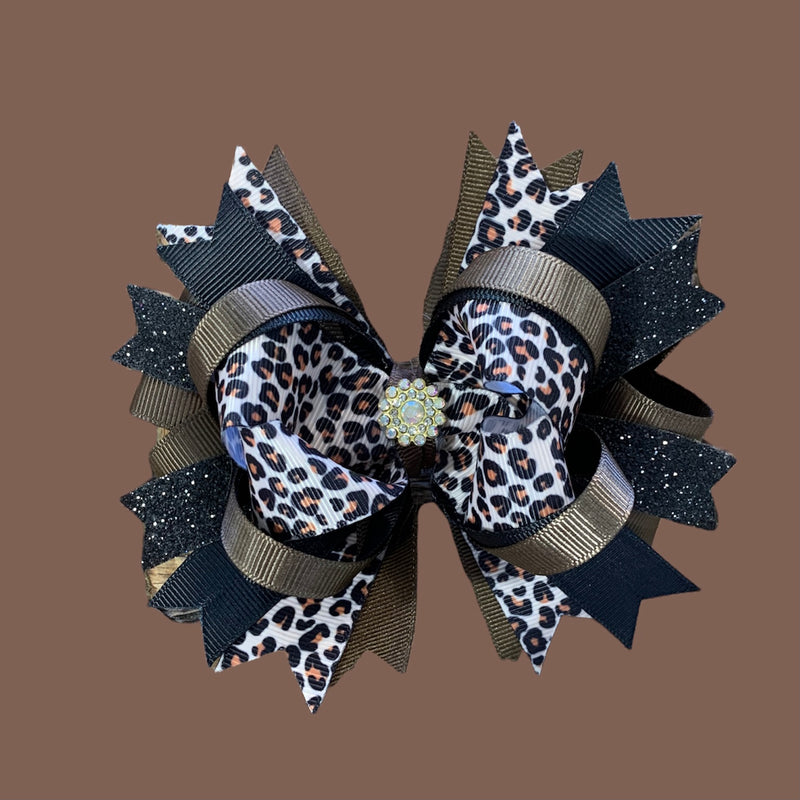 Leopard Layered Bow