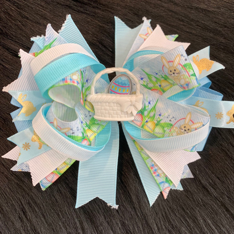 Easter Basket Layered Hair Bow