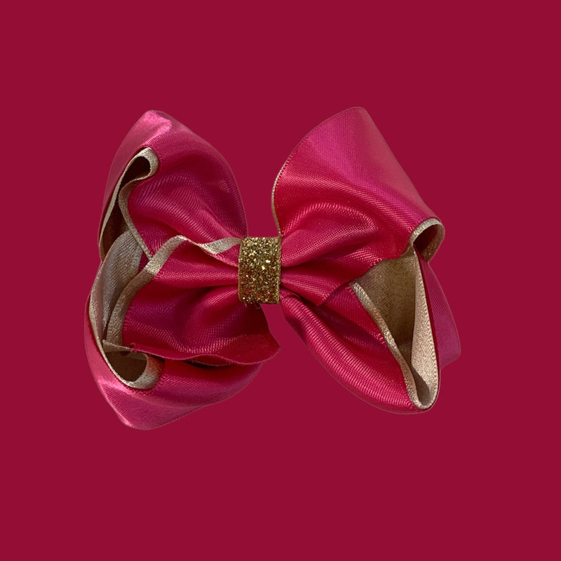 Satin and Gold Bow