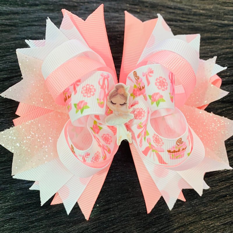 Ballet Pink Layered Bow